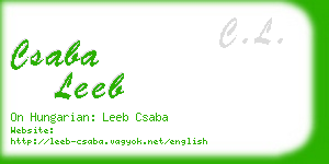 csaba leeb business card